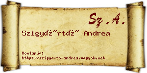 Szigyártó Andrea névjegykártya