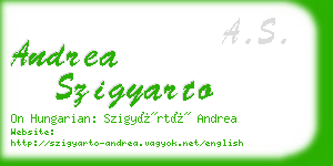 andrea szigyarto business card